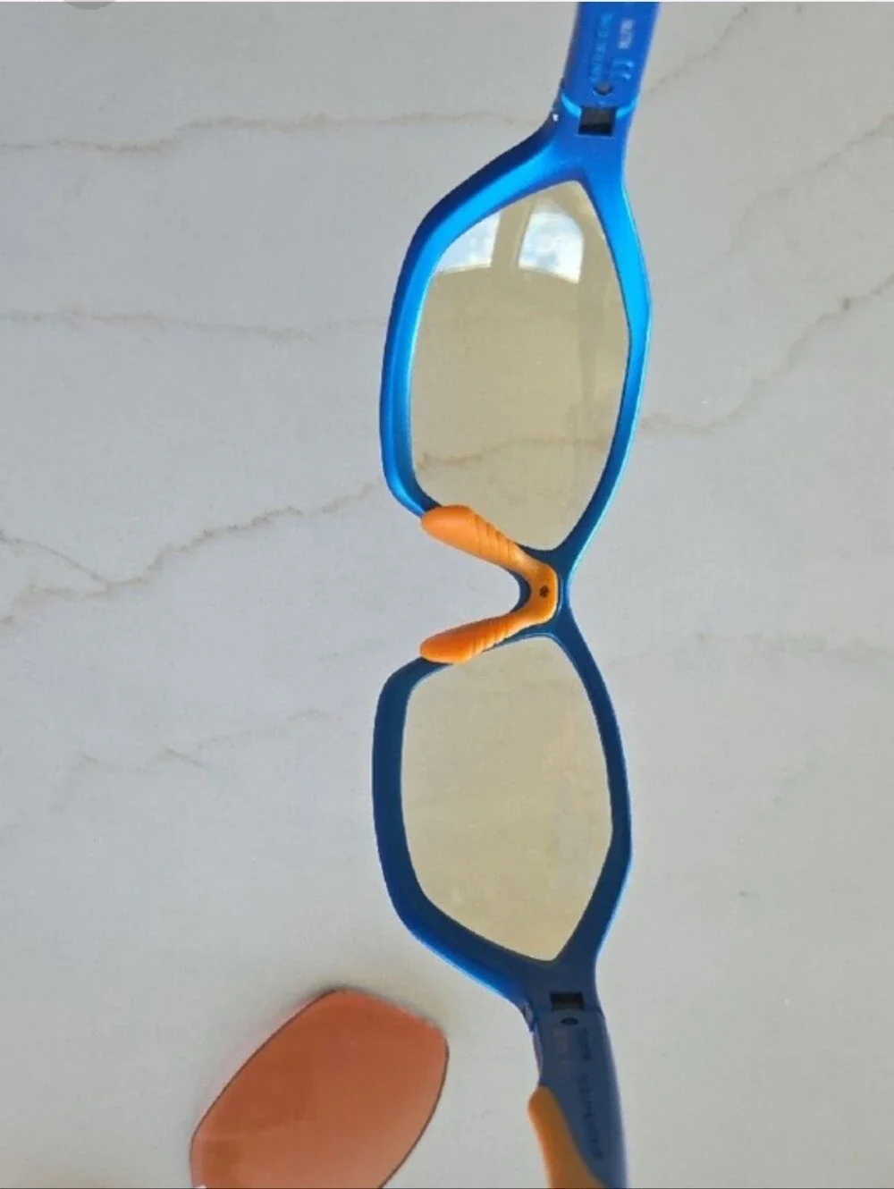 Shimano Blue Orange Sport Sunglasses with Amber Interchangeable Lenses